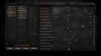 If you want to make Anomaly into realistic zone that makes Invictus seem like easy game play set the settings like this. I have Groks ballistic, crafting, stash, health and trader overhaul mods, quick melee, perk based artefacts, soundscape overhaul and l