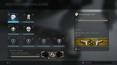 After months of grinding, unlocking Damascus &amp;amp; Obsidian on every weapon, I finally unlocked Weapon Grandmaster! The grind is finally over :D