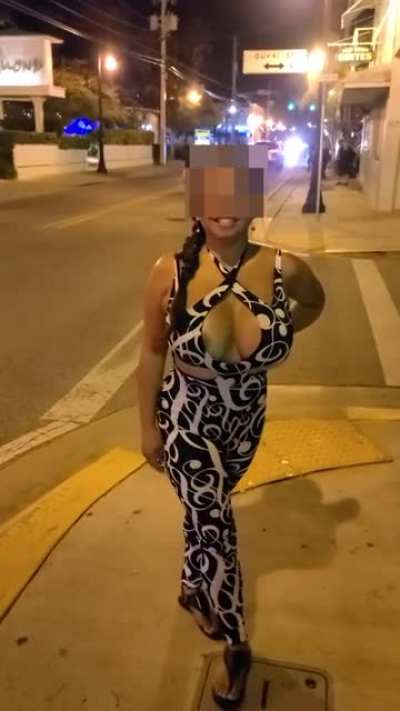 Having an Asian wardrobe malfunction on the sidewalk...Oops