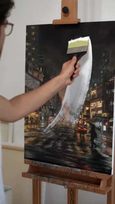 Artist transforms painting