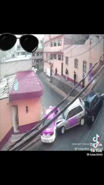 Street in Mexico with almost 45&deg; of inclination