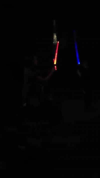 For some of the 30+ adults and maybe some younger folks too.. Do any of you remember the John Ritter movie "Skin Deep"? ..this isn't it. Just my kids playing with light-sabers.
