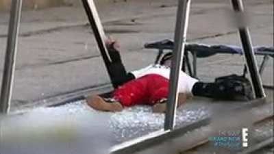 Idiot vs a pane of glass