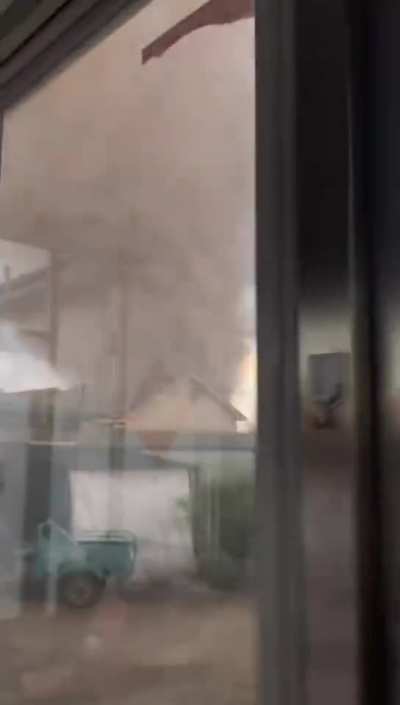 Tornado passing though a neighborhood China&rsquo;s northeast Heilongjiang province