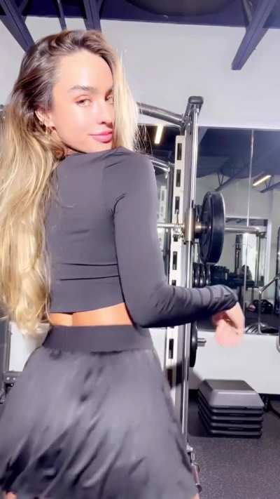 Black crop top &amp;amp; tennis skirt
