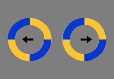 A powerful optical illusion. The circles are stationary.