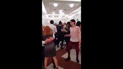 Jealous wife at a wedding