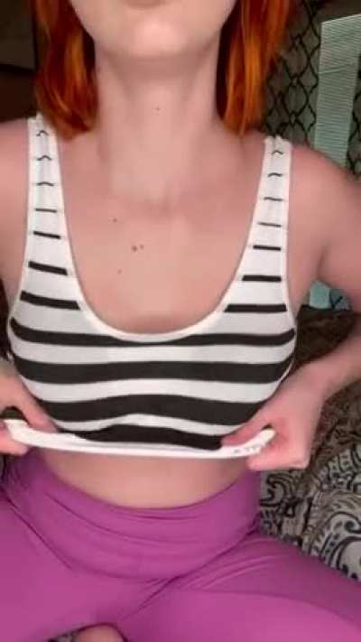 Sports bra titty drop