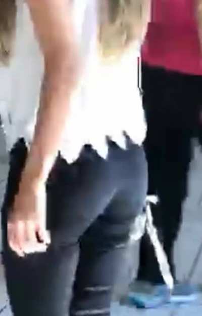 Rae in black jeans