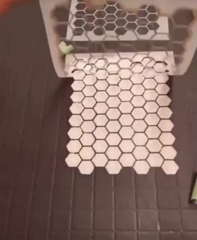 Why redo your bathroom floor when you can just paint it?