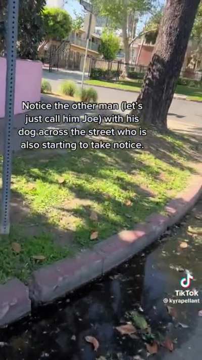 Woman followed by man gets help from bystander