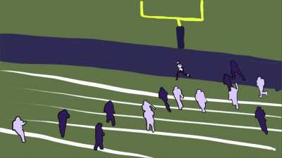 Not a Eagles fan, BUT I wanted to recreate my favorite play from every team, and I chose the DeSean Jackson punt return. I remember this so vividly and it was fun to make.