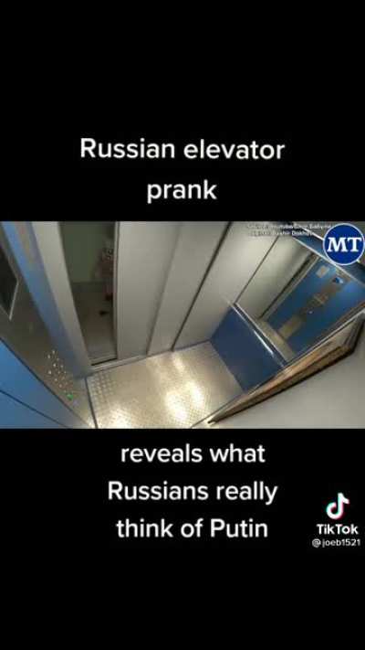 Russian elevator prank