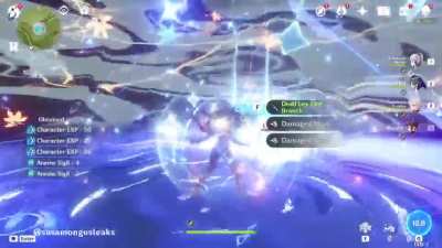 Layla, Ayaka, Mona, Kazuha Showcase via SusAmongUsLeaks