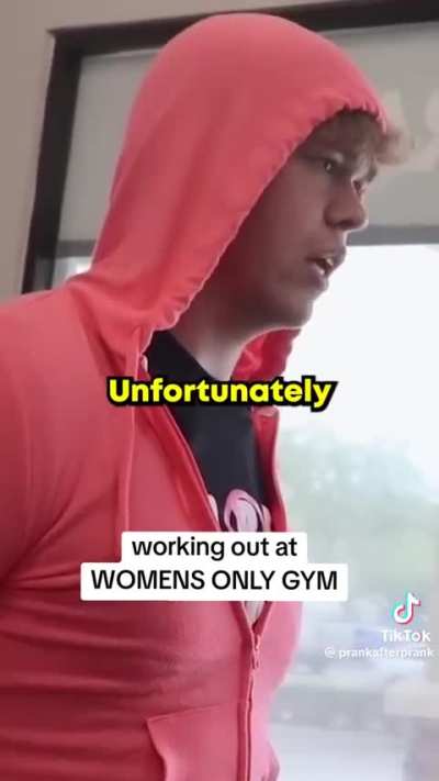 Gender "prank" in a women's gym