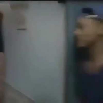 Will Smith going up the stairs