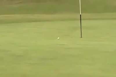 Guy hits a hole-in-one for $1,000,000 during the Outback Steak Golf Tournament at Devil's Ridge in North Carolina
