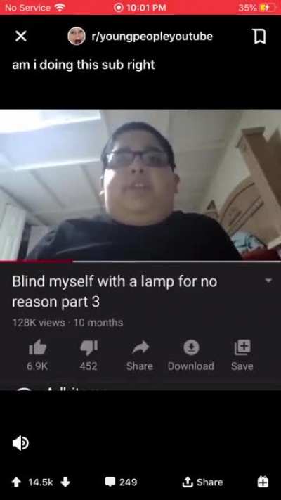 Roses are red, now he can&rsquo;t see, because he was blinding himself with a lamp for no reason part 3