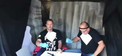 They are trying to eat surmstr&ouml;mming, worst smelling thing in the world.