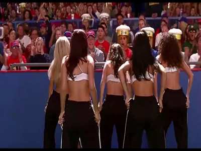 Kelly Monaco and others as cheerleaders in BASEketball (1998)