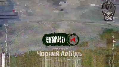 Russian Autel reconnaissance drone being rammed by drone from the 225th Separate Assault Battalion's "Black Swan" unit. Chasiv Yar city, Donetsk Oblast. June 25, 2024