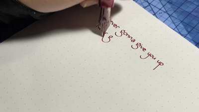 I got some questions about this style, so I thought I&rsquo;d post a video of a handwriting sample