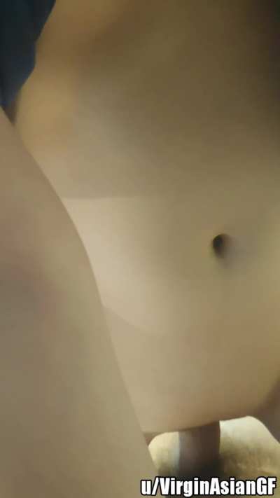 I'm so tight, I could only get the head inside of me when riding my college professor's dick...