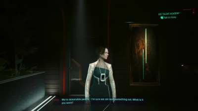 I think I handled her reasonably enough.