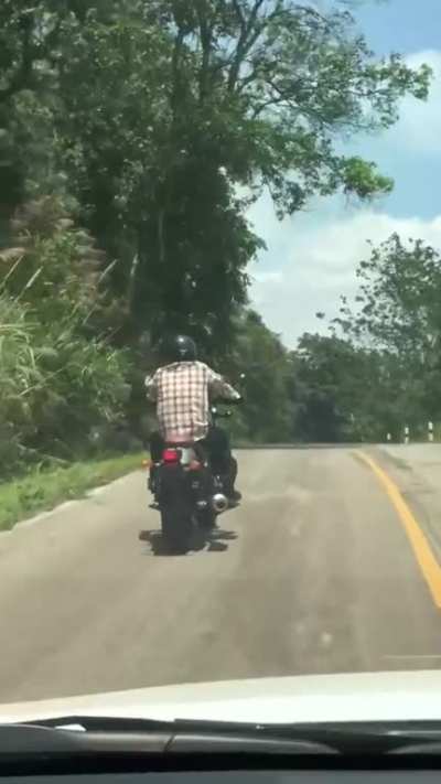 Roses are red, my name isn&rsquo;t Michael, here&rsquo;s a snake attacking guy on a motorcycle