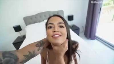 AOC loves being owned by strong men