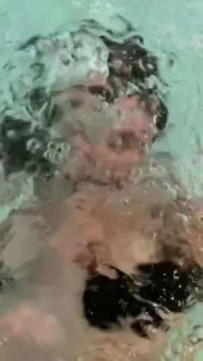 Gagged in the hotel pool!