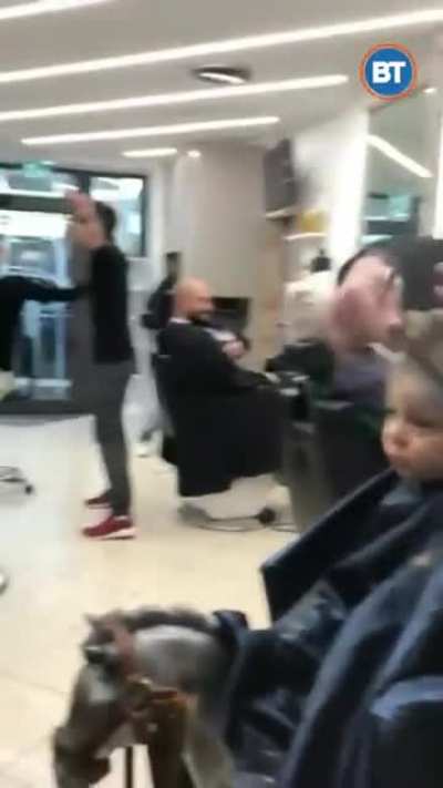 Dudes singing for a little dude