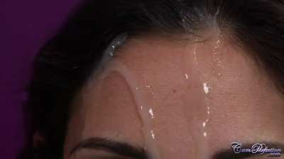 Sexy French Girl Clea Gets Pasted, Some Of It Drips Off Her Face