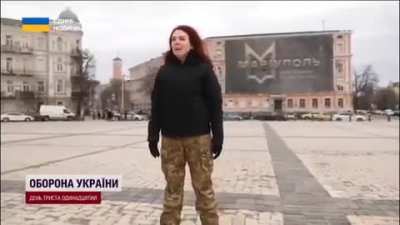 'Ptashka', the world famous 'Songbird of Azovstal' now-free defender of Azovstal, U, sings "Chervona Kalyna"