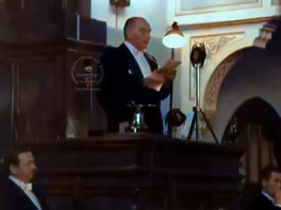 Atat&uuml;rk'&uuml;n en net sesle en uzun konuşması. 1 Kasım 1936.
