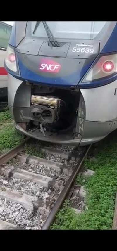 These two men were trying to cross the French border, this isn't the smartest way to do it though, I don't actually know if this train was gonna be coupled or not.