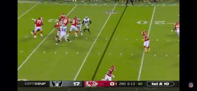 It won&rsquo;t get as much attention from the media because it&rsquo;s just a first down, but what IS this throw?!! Good God.
