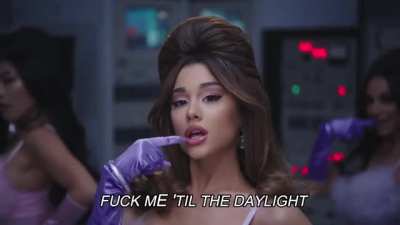 Naughty Ariana Grande literally asking to be facefucked