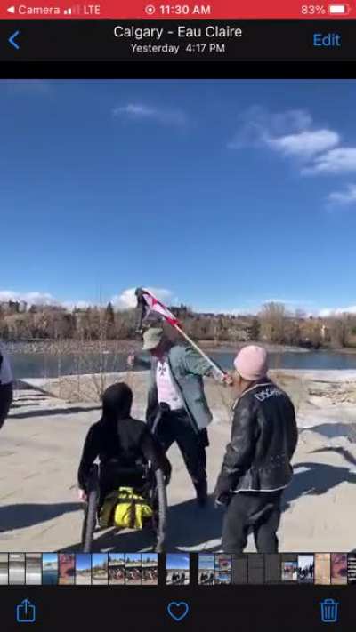 Ok, I posted a photo yesterday (and deleted) about the violent Nazi, y&rsquo;all went nuts about how it was a fake/staged story. Turns out the photo was a Live Photo. So here&rsquo;s a bud Here you go r/Calgary, stay toxic! Case#CA21102980