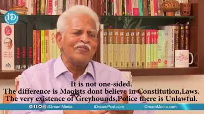 The "81 year old Poet" who defends massacres without batting an eyelid. VaraVara Rao