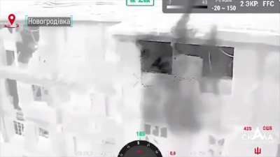 In Novogrodivka on the Pokrovsk front a Russian surveillance camera was found in the area of the abandoned mine and destroyed by a drone of the 425th Separate Assault Battalion Skala. Published on October 4, 2024