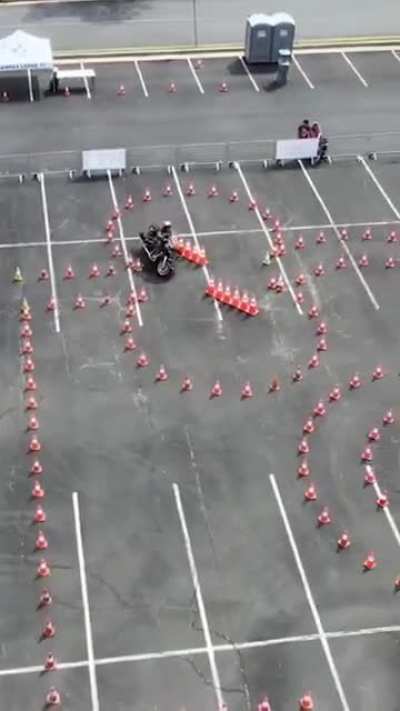 I would have knocked over every single one of those poles....