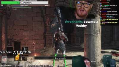 Wubby falling down that one time.