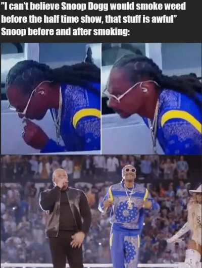 Snoop was having a good time