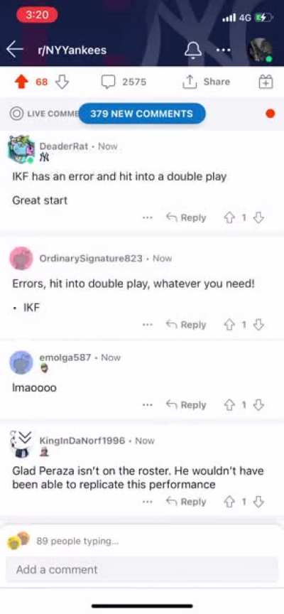 POV: IKF just made an error in an ALDS game.