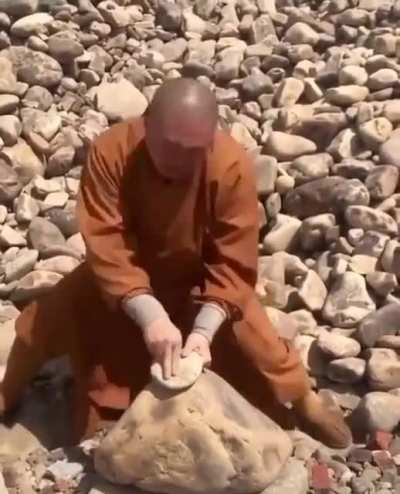 Monk Destroying Stone&rsquo;s With His Fingers
