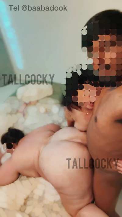 One pussy isn&rsquo;t enough&hellip; so I&rsquo;m balls-deep doggy-fucking her big juicy ass while the other MILF sucks my nipples, holds me tight and kisses me like a desperate slut 😈💦