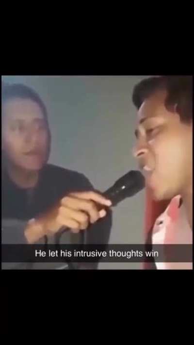 Hold the microphone