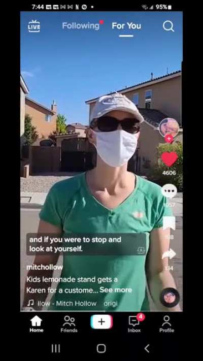 karen steals childrens money from lemonade stand, steals mans phone, then destroys the lemonade stand. guy was annoyingly patient with this bitch