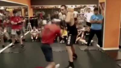 Big guy gets dropped by smaller guy